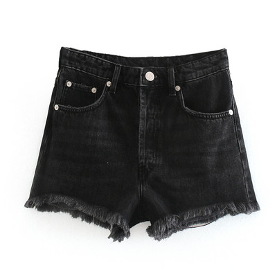 Casual τζιν σορτς με κρόσσια