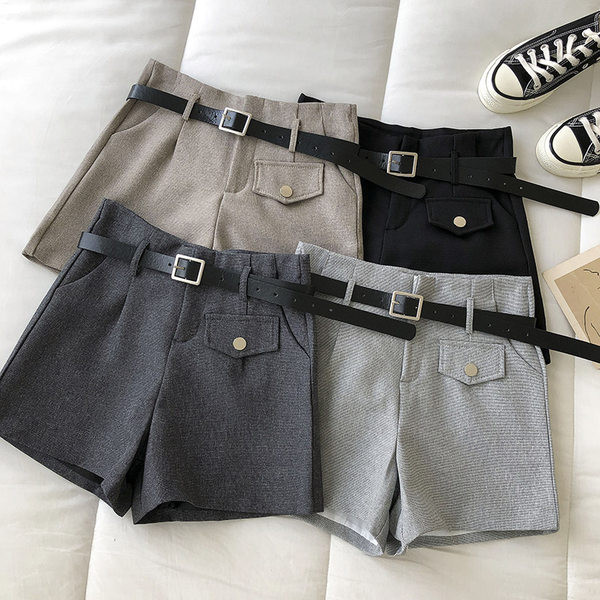 Ženske kratke hlače s remenom u četiri boje