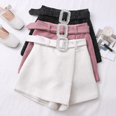 Jauna modeļa sieviešu svārki-bikses ar jostiņu vairākās krāsās