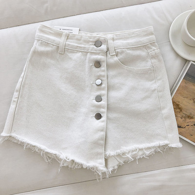 Μοντέρνα γυναικεία φούστα-παντελόνια με κουμπιά και τσέπες