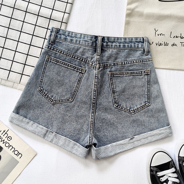 Ženske moderne kratke traperice visokog struka