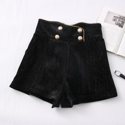 Jesensko-zimske ženske hlače s visokim strukom i gumbima