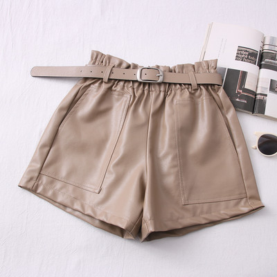 Γυναικείο σορτς νέο μοντέλο κατασκευασμένο από έκο δέρμα με ζώνη