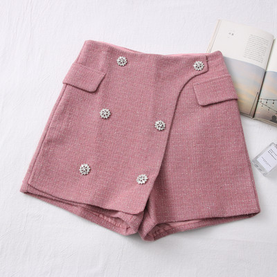 Μοντέρνα γυναικεία φούστα-παντελόνια με κουμπιά - διάφορα χρώματα