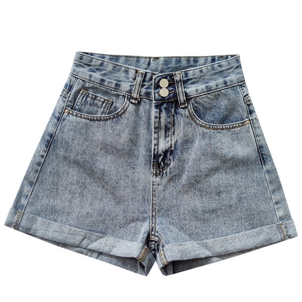 Ženske traperice jednobojni model plave boje