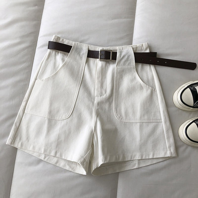 Ρετρό στυλ γυναικείο παντελόνι με ζώνη και τσέπες