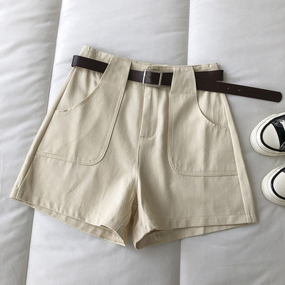 Ρετρό στυλ γυναικείο παντελόνι με ζώνη και τσέπες