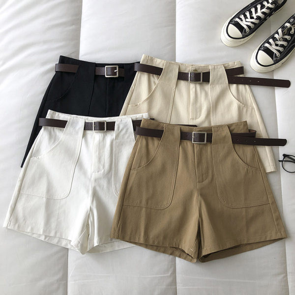 Ρετρό στυλ γυναικείο παντελόνι με ζώνη και τσέπες