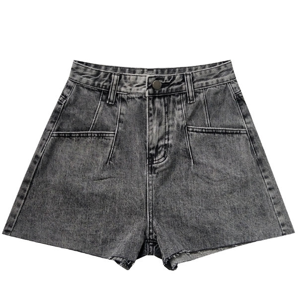 Ženske moderne kratke traperice u plavoj i crnoj boji