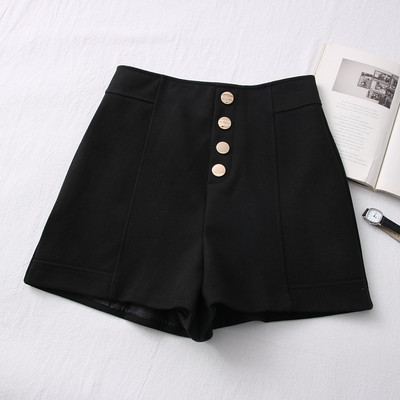 Moderne ženske kratke hlače s visokim strukom - crne i smeđe