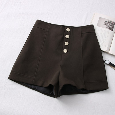 Moderne ženske kratke hlače s visokim strukom - crne i smeđe