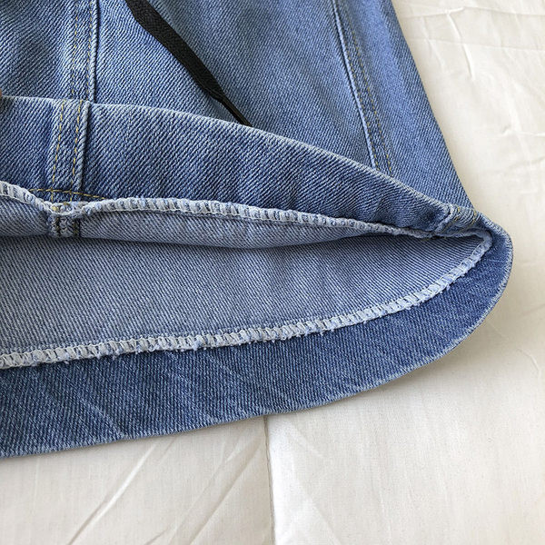 Γυναικεία κοντά τζιν με ελαστικά και κορδόνια