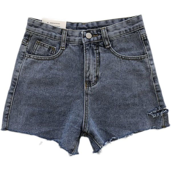 Ženske kratke traperice s džepovima i poderanim motivom