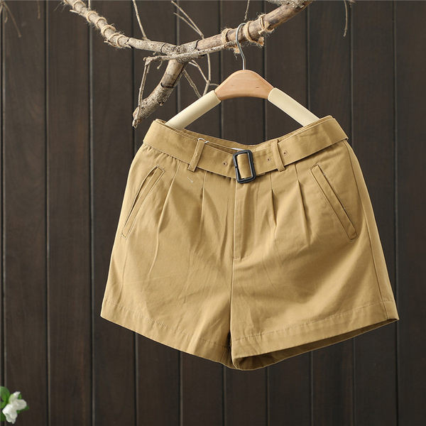 Ženske ležerne kratke hlače s remenom