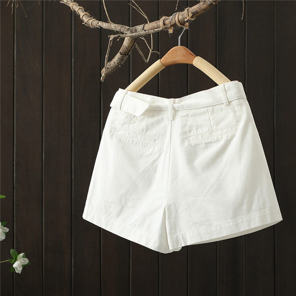 Ženske ležerne kratke hlače s remenom