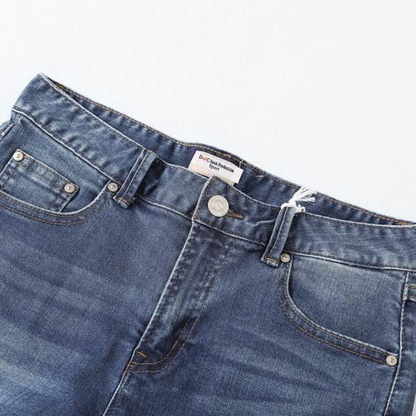 Casual τζιν με μανσέτα σε μπλε χρώμα