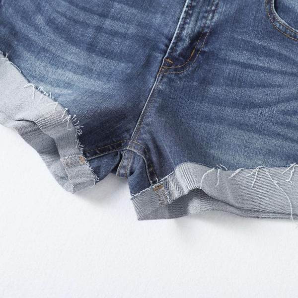 Casual τζιν με μανσέτα σε μπλε χρώμα