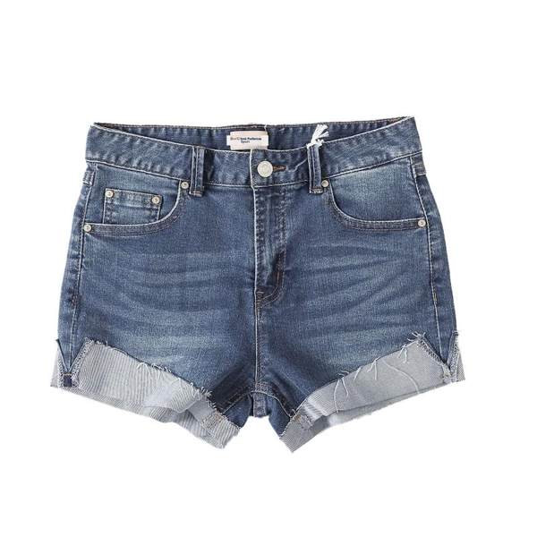 Casual τζιν με μανσέτα σε μπλε χρώμα