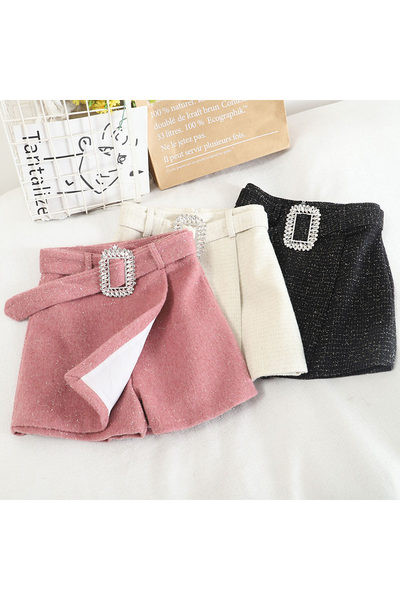 Moderna ženska suknja-hlače s remenom i kopčom