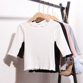 Дамска памучна блуза с 3/4 ръкав