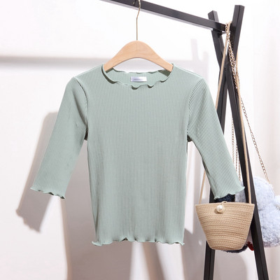 Дамска памучна блуза с 3/4 ръкав