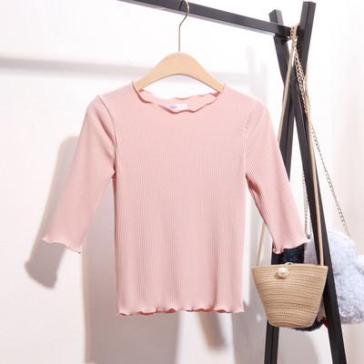 Дамска памучна блуза с 3/4 ръкав