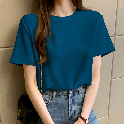 Paprasti moteriški marškinėliai trumpomis rankovėmis – dviejų modelių