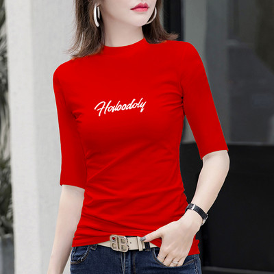 Дамска блуза с 3/4 ръкав и надпис