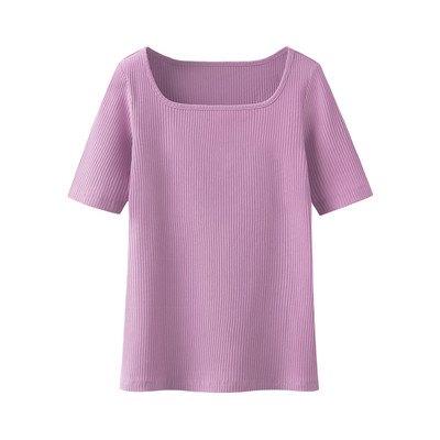 Moteriški marškinėliai su 3/4 rankovėmis ir ovalia iškirpte