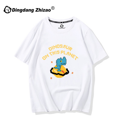 Дамска ежедневна тениска с цветна апликация и къс ръкав в различни цветове