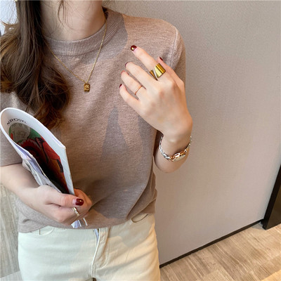 Модерна дамска блуза с овално деколте в няколко цвята