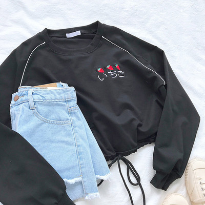 Дамска блуза с дълъг ръкав и връзки в три цвята