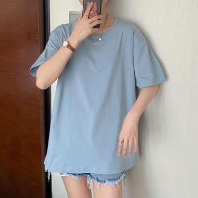 Дамска ежедневна тениска с овално деколте и къси ръкави