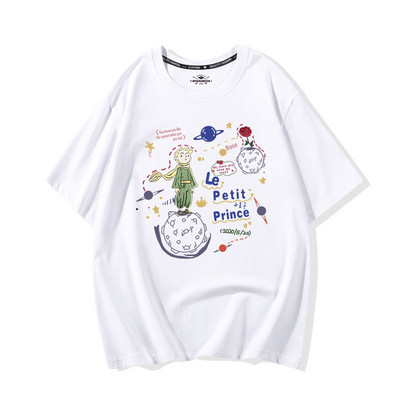 Дамска тениска с къси ръкави и различни апликации