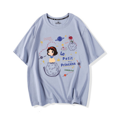 Дамска тениска с къси ръкави и различни апликации