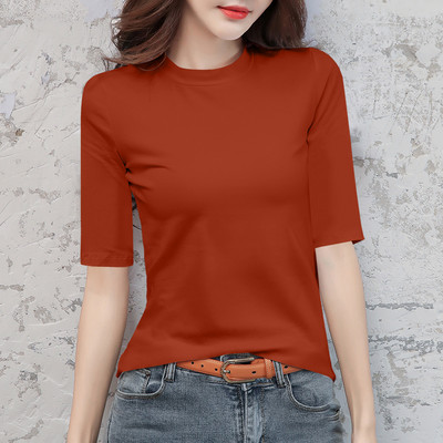 Дамска блуза с овално деколте и 3/4 ръкав в няколко цвята