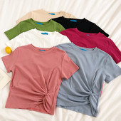 Дамска  изчистена блуза с къс ръкав