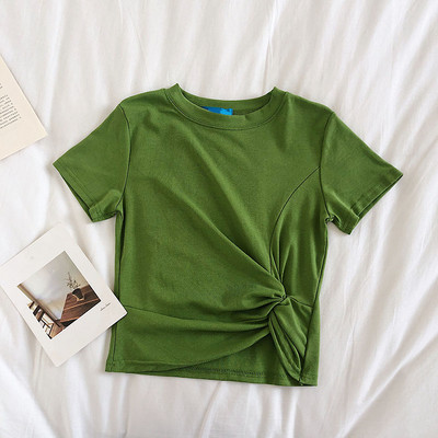 Дамска  изчистена блуза с къс ръкав