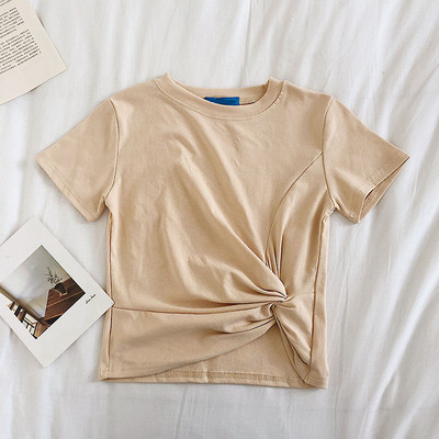 Дамска  изчистена блуза с къс ръкав