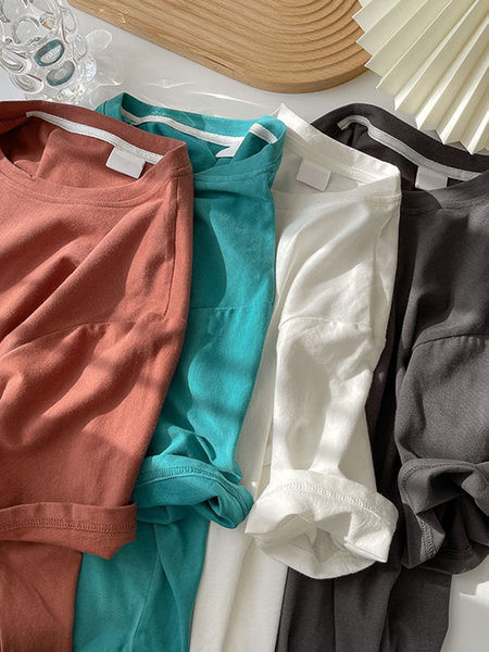 Bluză casual de damă cu mâneci scurte în diferite culori