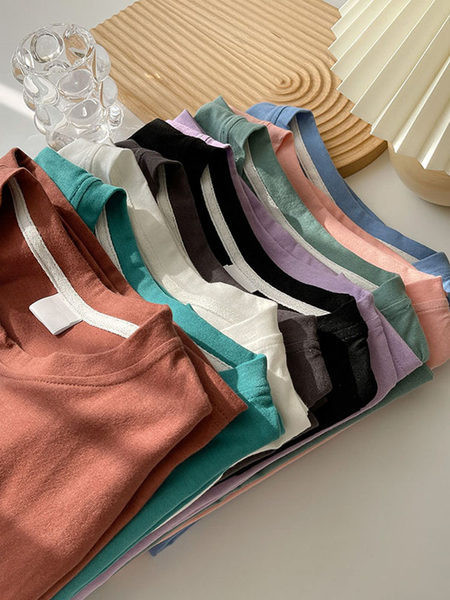 Bluză casual de damă cu mâneci scurte în diferite culori