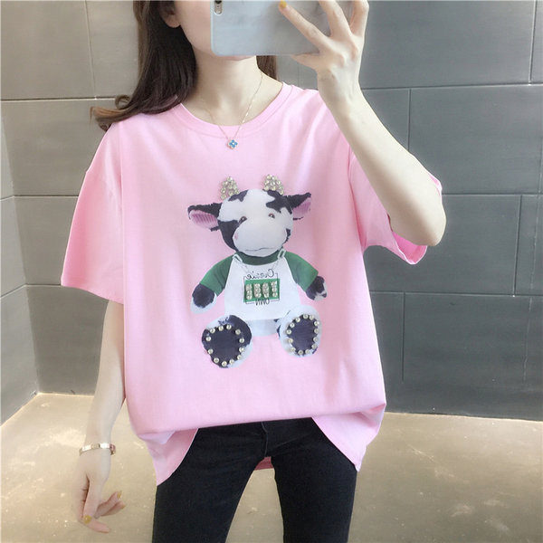 Дамска блуза с апликация и камъни 