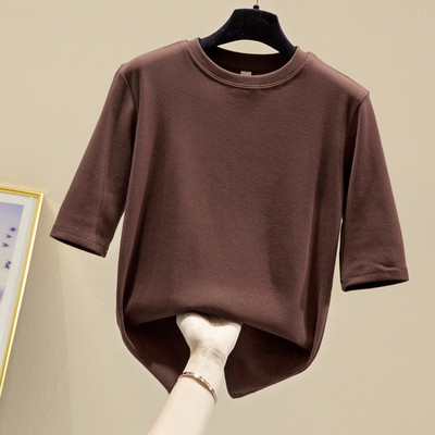 Нов модел дамски блуза с 3/4 ръкав и обло деколте -няколко цвята