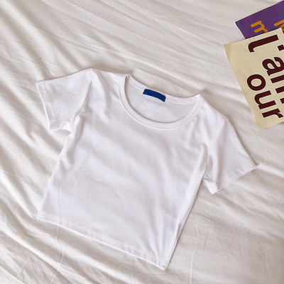 Bluză scurtă uni de damă în diferite culori