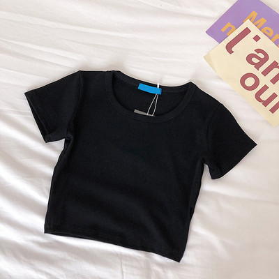 Bluză scurtă uni de damă în diferite culori