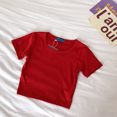 Bluză scurtă uni de damă în diferite culori