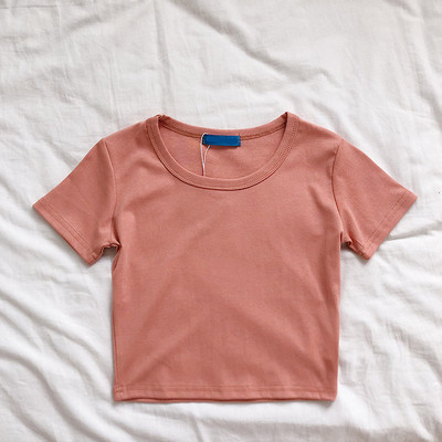 Bluză scurtă uni de damă în diferite culori