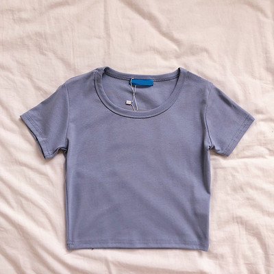 Bluză scurtă uni de damă în diferite culori