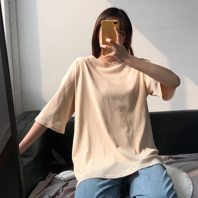 Tricou de dama modern model simplu cu decolteu oval