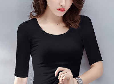 Модерна дамска блуза с 3/4 ръкав -в няколко цвята